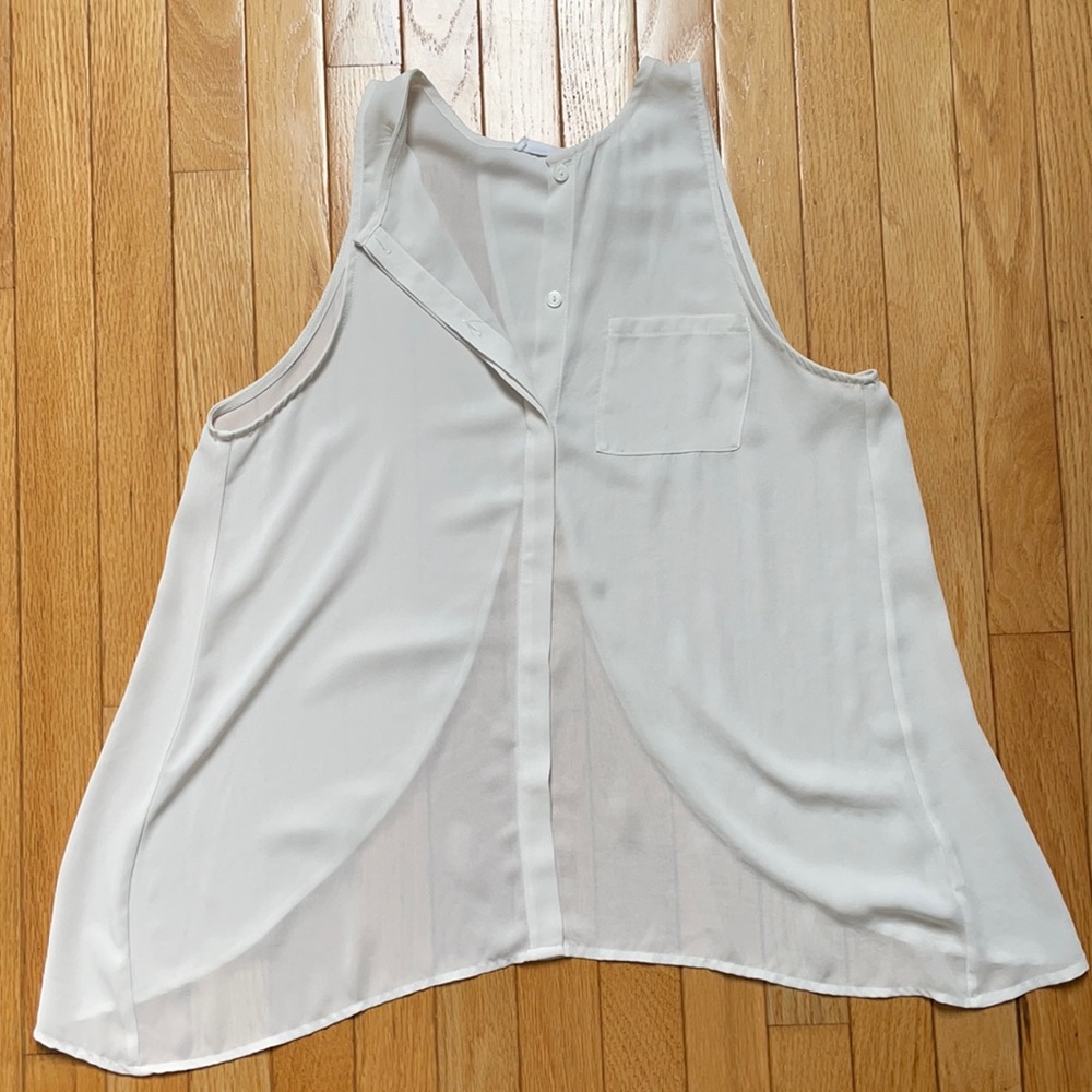 Split back sleeveless top